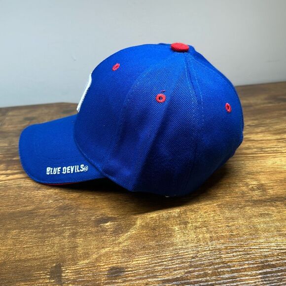 Duke Blue Devils Blue Baseball Hat Adjustable Cap with Red Accents NEW - Picture 3 of 7